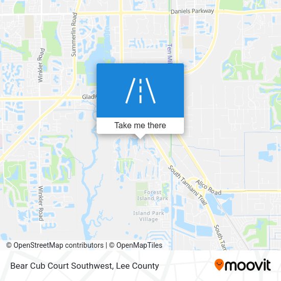 Mapa de Bear Cub Court Southwest