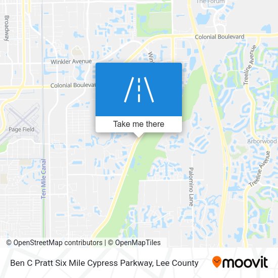 Ben C Pratt Six Mile Cypress Parkway map
