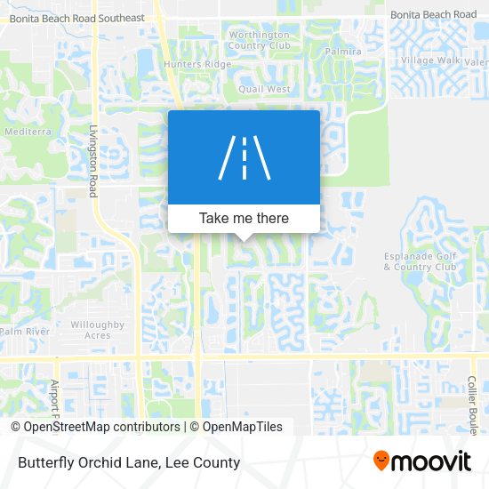 Butterfly Orchid Lane map