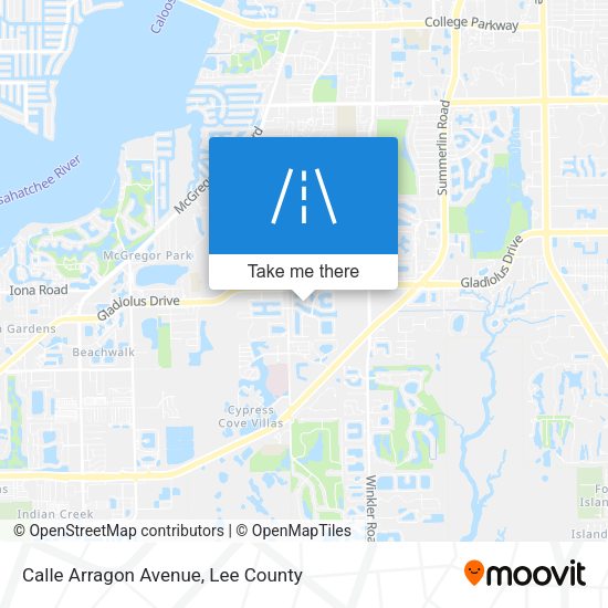 Calle Arragon Avenue map