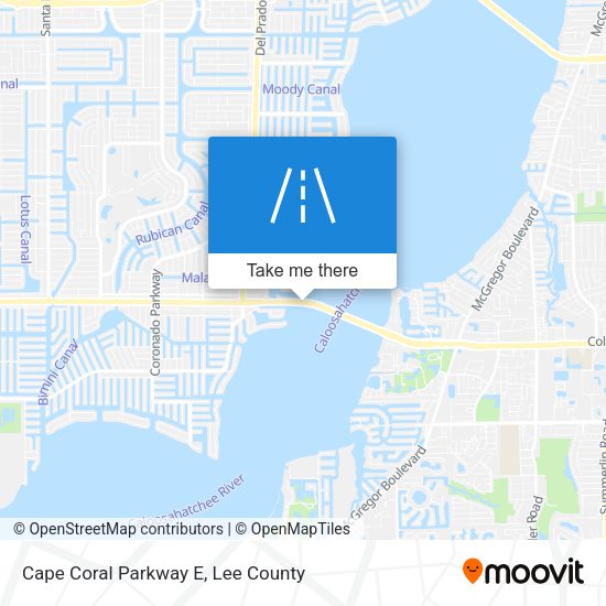 Cape Coral Parkway E map