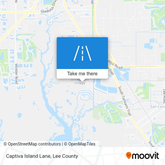 Captiva Island Lane map