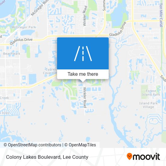 Colony Lakes Boulevard map