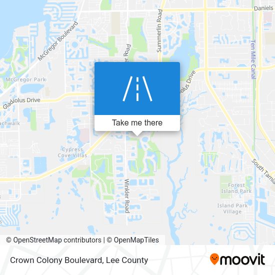 Crown Colony Boulevard map