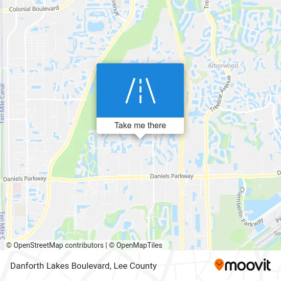 Danforth Lakes Boulevard map