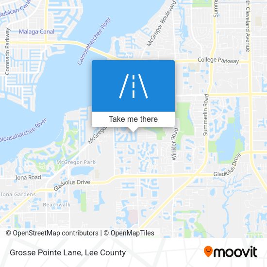 Mapa de Grosse Pointe Lane