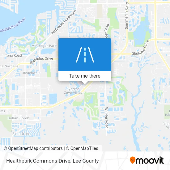 Healthpark Commons Drive map