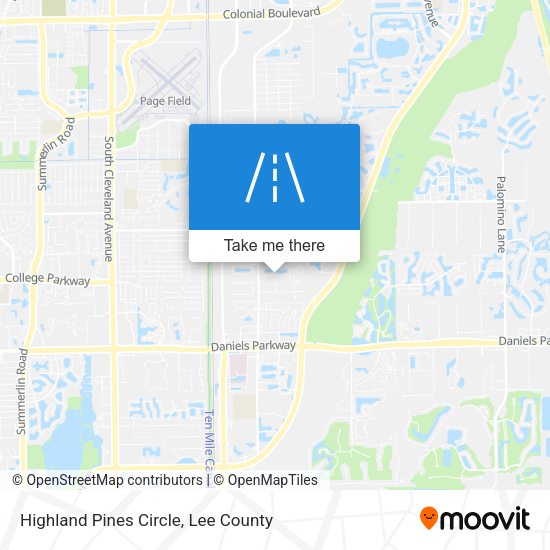 Highland Pines Circle map