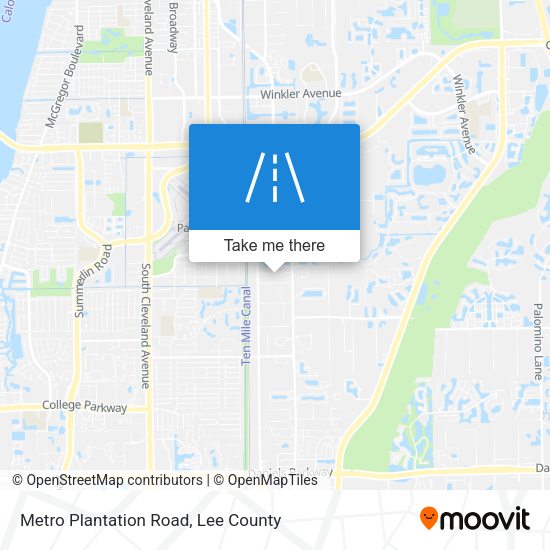 Metro Plantation Road map