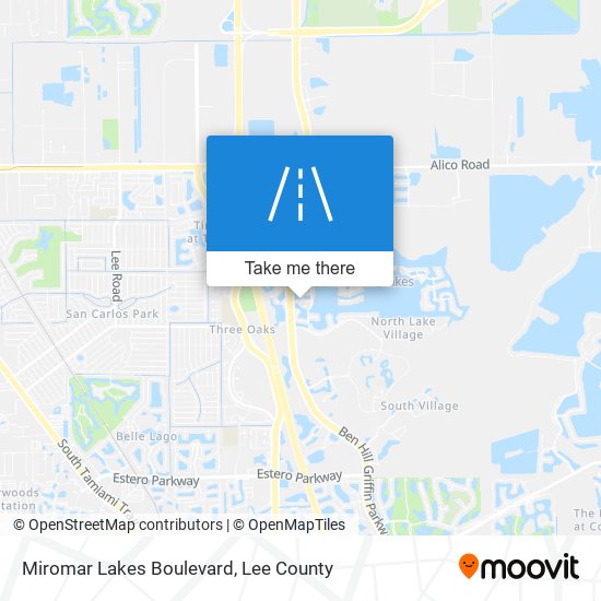 Miromar Lakes Boulevard map