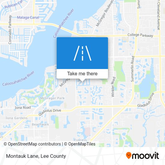 Montauk Lane map