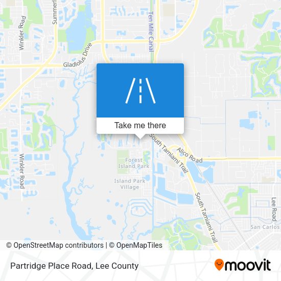 Partridge Place Road map