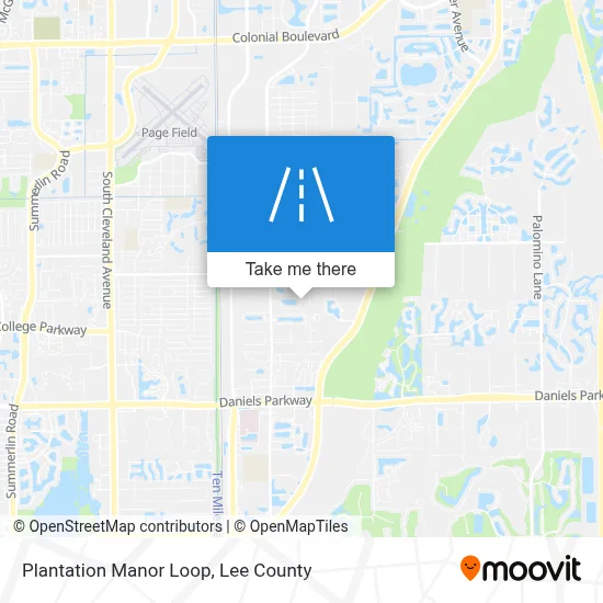 Plantation Manor Loop map