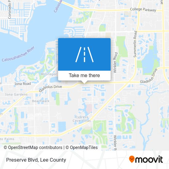 Mapa de Preserve Blvd