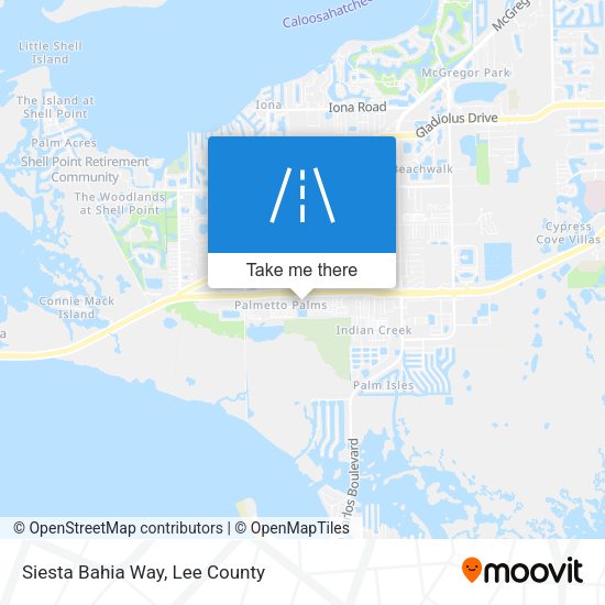 Siesta Bahia Way map