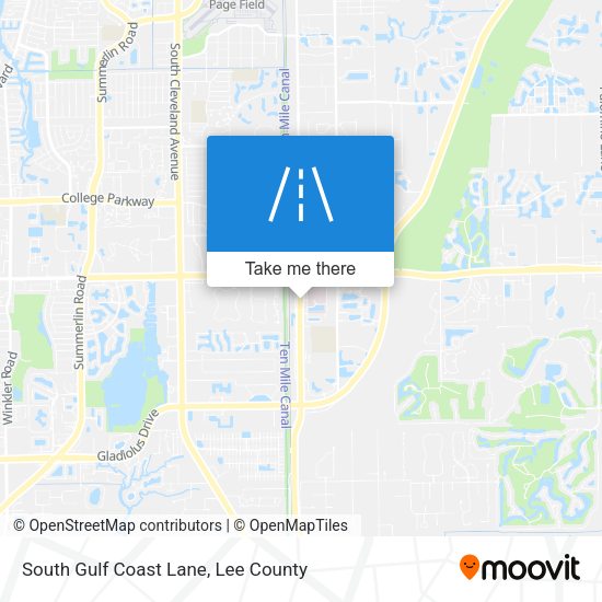 Mapa de South Gulf Coast Lane