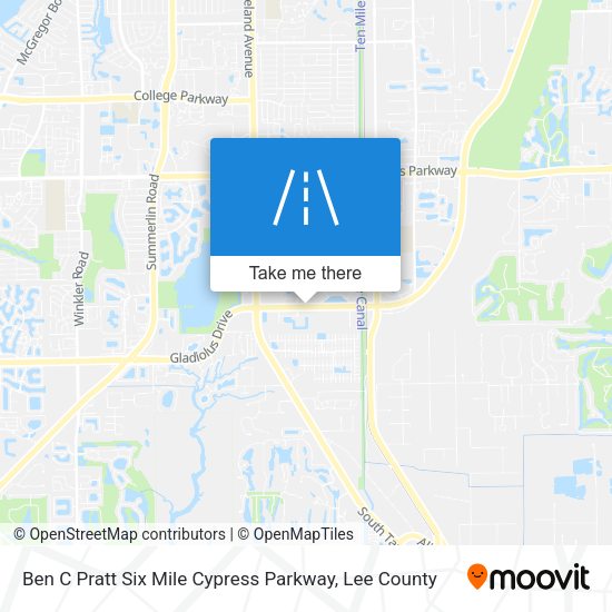Ben C Pratt Six Mile Cypress Parkway map