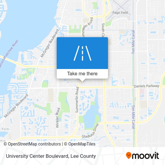 University Center Boulevard map