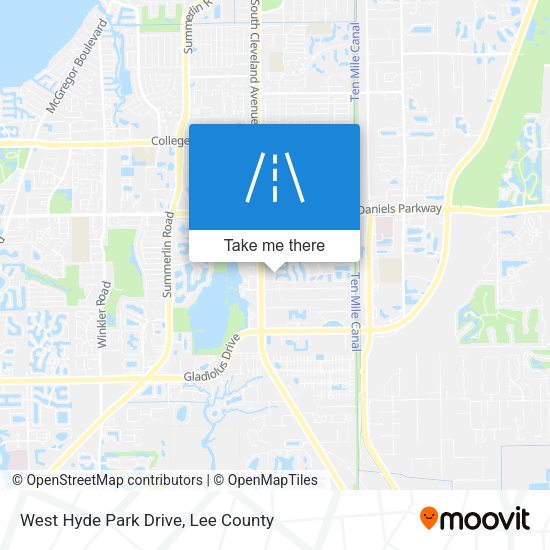 West Hyde Park Drive map
