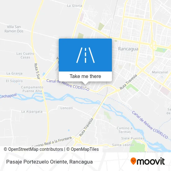 Pasaje Portezuelo Oriente map
