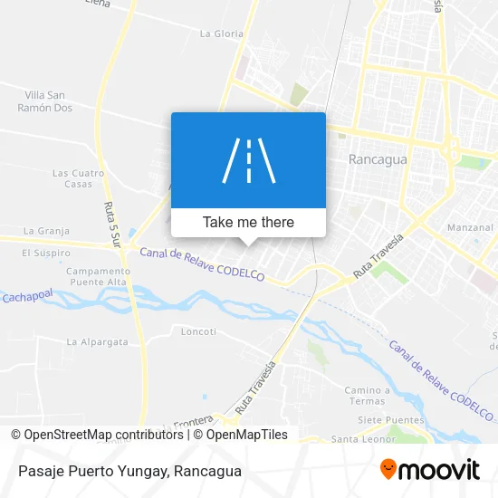 Pasaje Puerto Yungay map