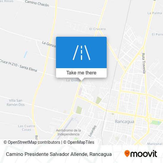 Camino Presidente Salvador Allende map