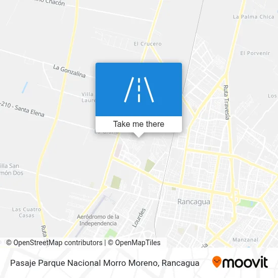 Pasaje Parque Nacional Morro Moreno map