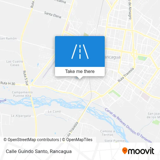 Calle Guindo Santo map