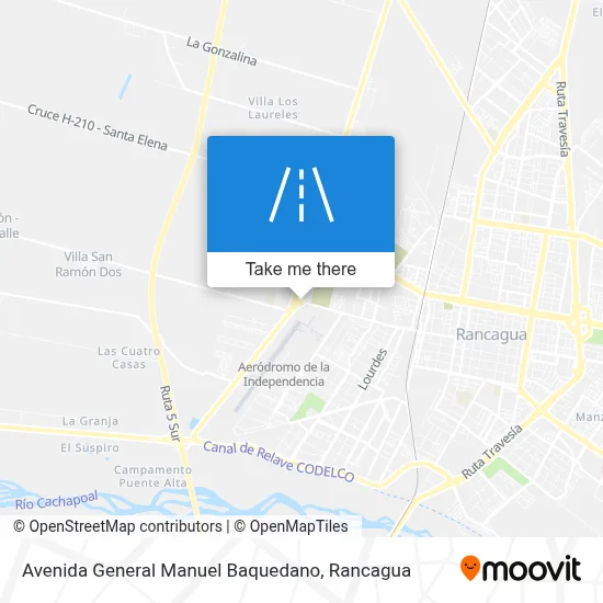 Avenida General Manuel Baquedano map
