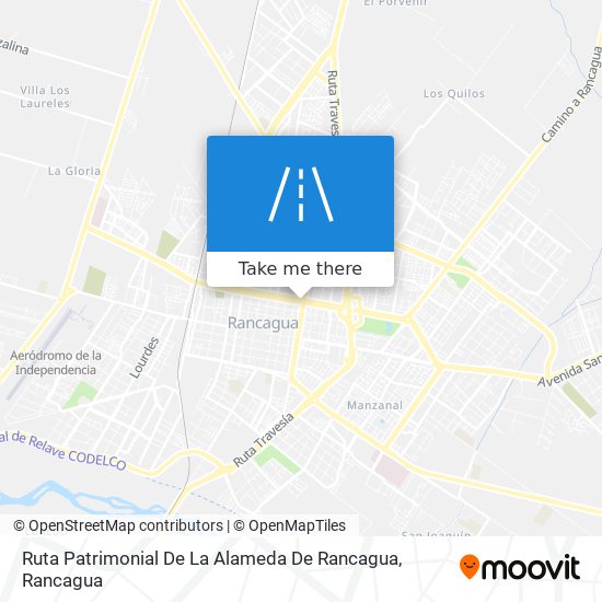 Ruta Patrimonial De La Alameda De Rancagua map