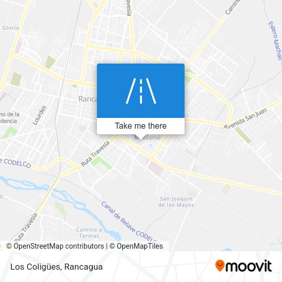 Los Coligües map