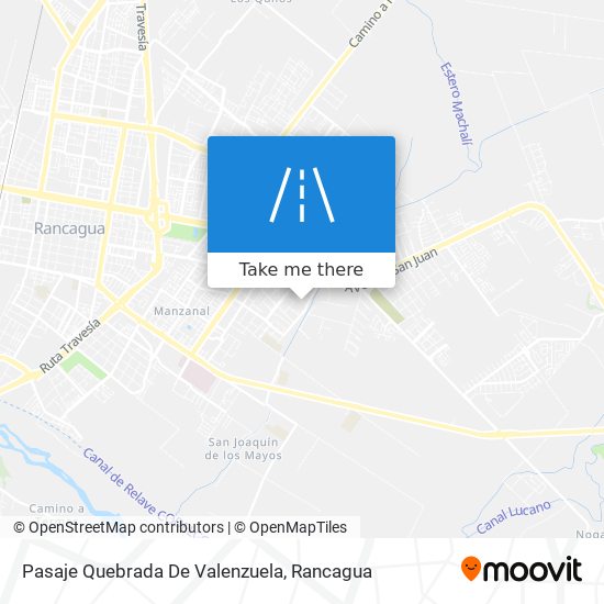 Mapa de Pasaje Quebrada De Valenzuela