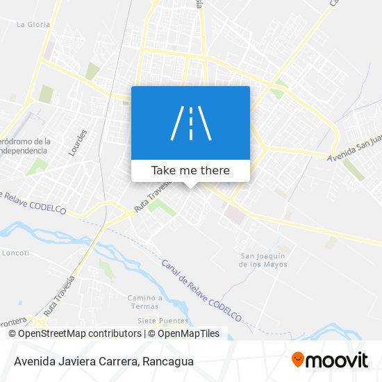 Mapa de Avenida Javiera Carrera