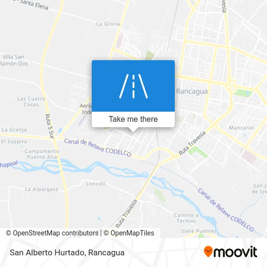 San Alberto Hurtado map