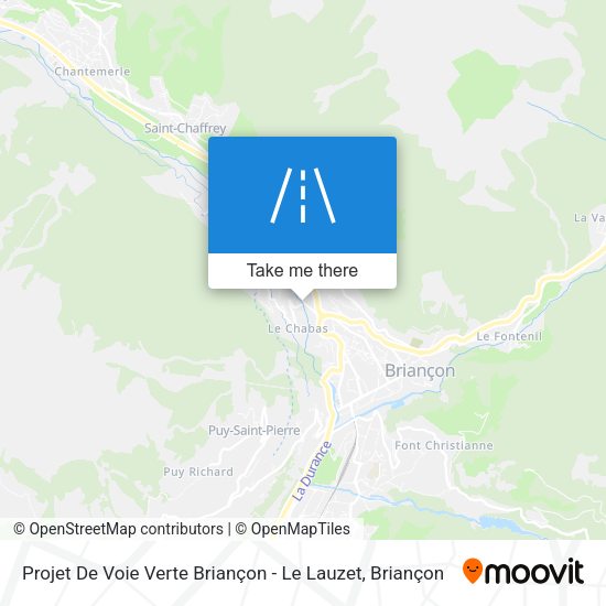 Projet De Voie Verte Briançon - Le Lauzet map