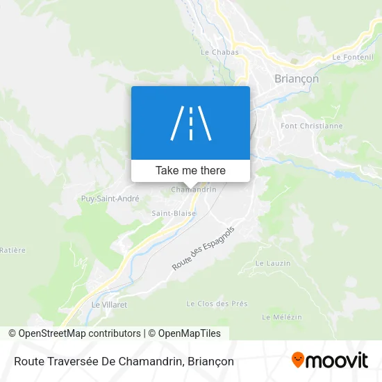 Route Traversée De Chamandrin map