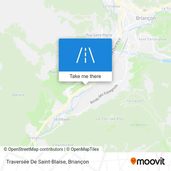 Traversée De Saint-Blaise map