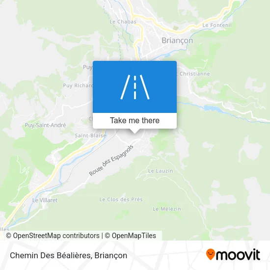 Chemin Des Béalières map