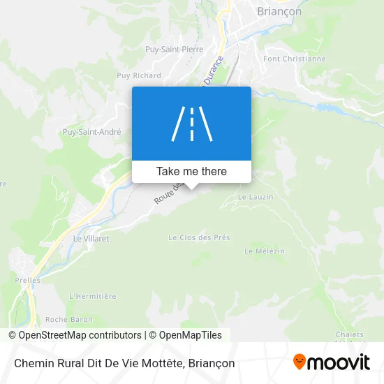 Chemin Rural Dit De Vie Mottête map