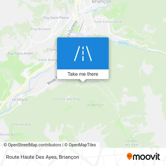 Route Haute Des Ayes map
