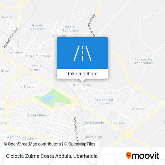 Ciclovia Zulma Costa Abdala map
