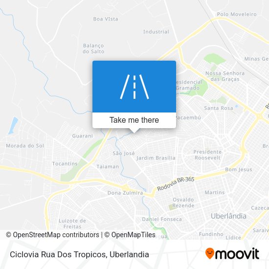 Ciclovia Rua Dos Tropicos map