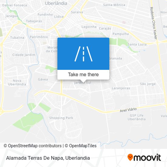 Alamada Terras De Napa map