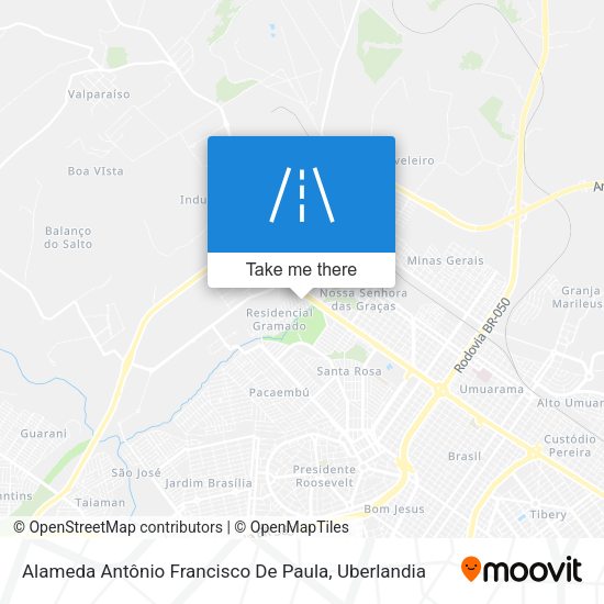 Alameda Antônio Francisco De Paula map