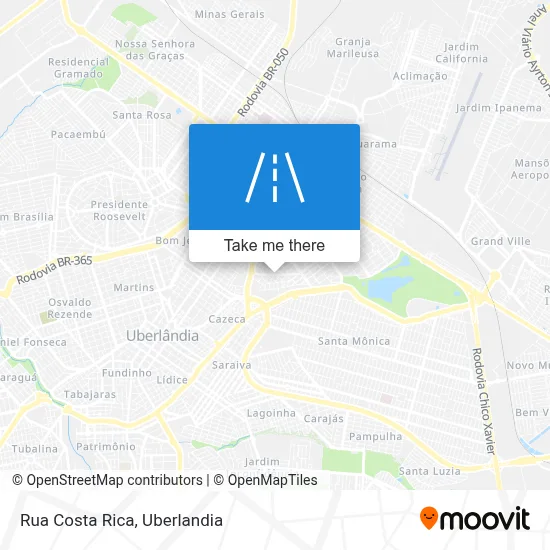 Rua Costa Rica map