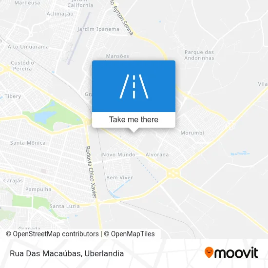 Rua Das Macaúbas map
