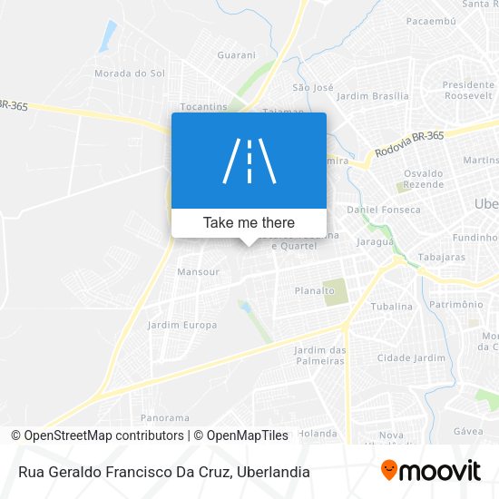 Rua Geraldo Francisco Da Cruz map