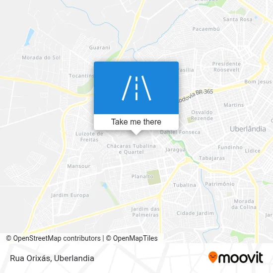 Rua Orixás map