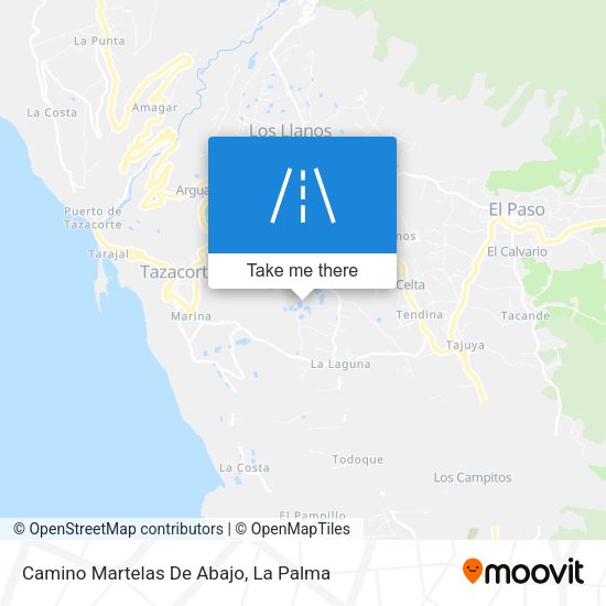 Camino Martelas De Abajo map