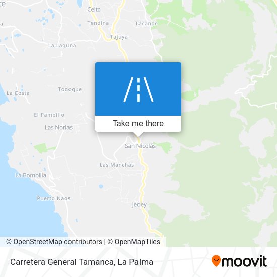 Carretera General Tamanca map
